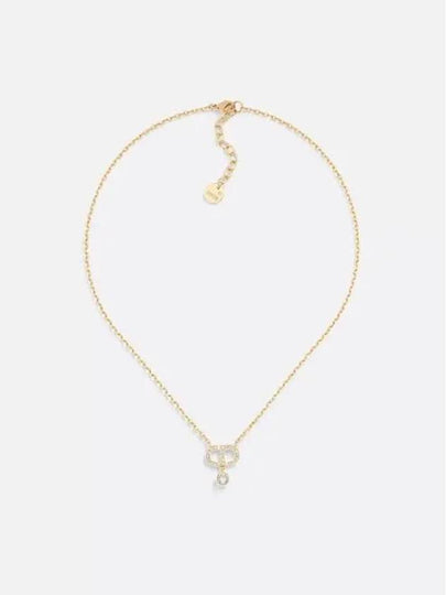 Petit CD Crystals Necklace Gold - DIOR - BALAAN 2