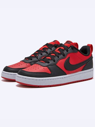 Court Borough Recraft Low Top Sneakers Black University Red - NIKE - BALAAN 2