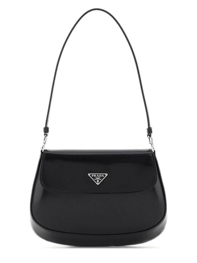 Cleo Brushed Flap Shoulder Bag Black - PRADA - BALAAN 2