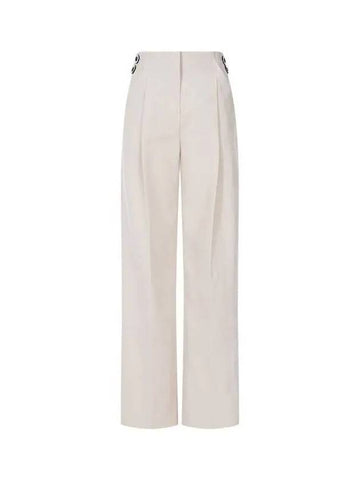 Women s Side Two Button Pleated Pants Light Beige - GIORGIO ARMANI - BALAAN 1