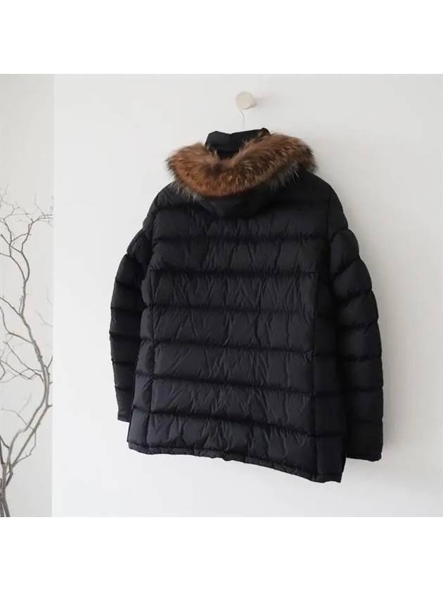 Cluny Long Down Jacket Black - MONCLER - BALAAN 7