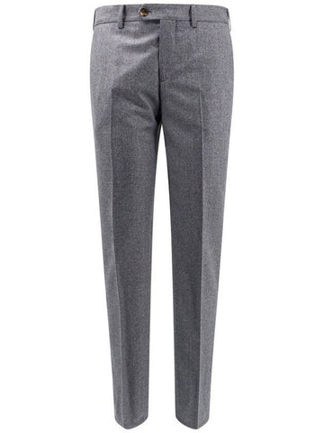 Wool Straight Pants Grey - BRUNELLO CUCINELLI - BALAAN 1