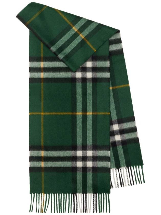 Check Cashmere Scarf Green - BURBERRY - BALAAN 2