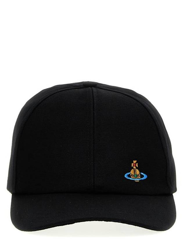 ORB Uni Colour Baseball Ball Cap Black - VIVIENNE WESTWOOD - BALAAN 1