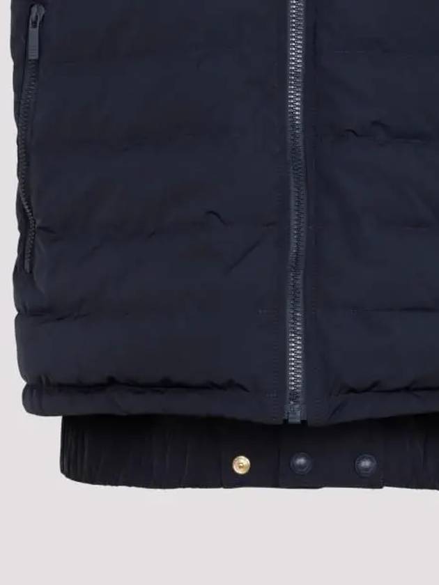 4 Bar Poly Twill Down Vest Navy - THOM BROWNE - BALAAN 4