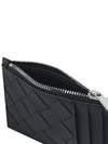 Intrecciato Zipped Card Case Black - BOTTEGA VENETA - BALAAN 4