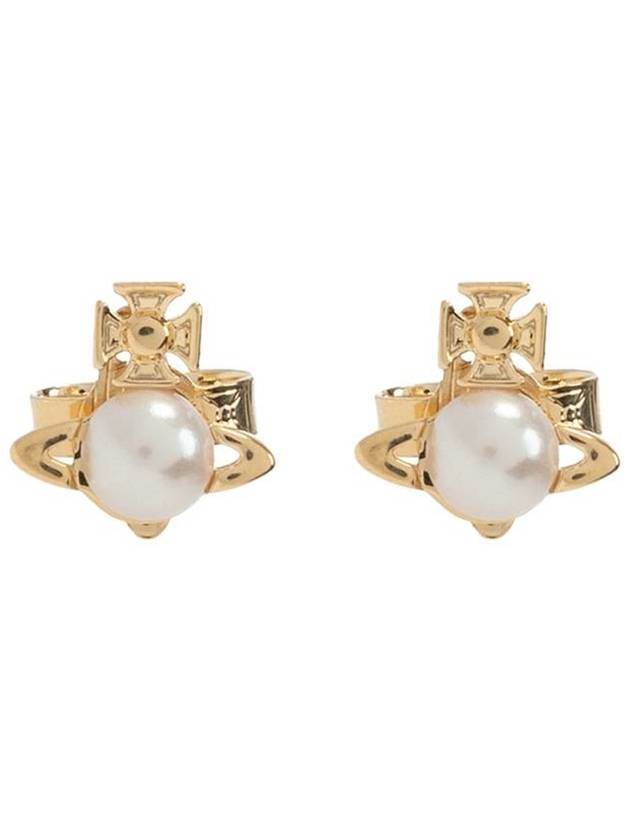 Balvina Pearl Earrings Gold - VIVIENNE WESTWOOD - BALAAN.