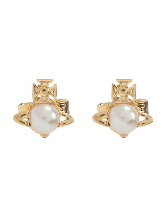 Balvina Pearl Earrings Gold - VIVIENNE WESTWOOD - BALAAN 1