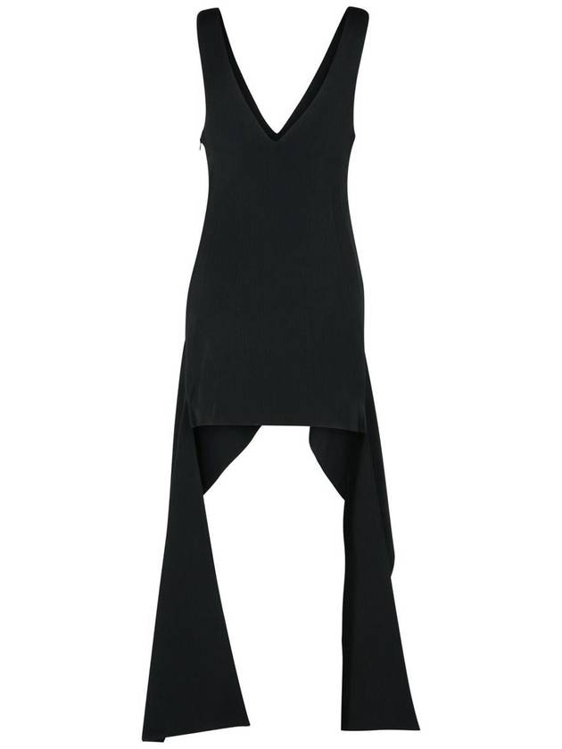 JW Anderson 'Draped' Black Polyester Blend Dress - JW ANDERSON - BALAAN 3