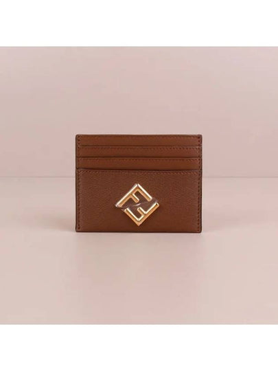 FF Diamond Card Wallet Brown - FENDI - BALAAN 2