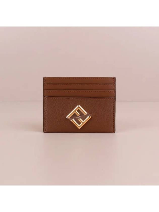 FF Diamond Card Wallet Brown - FENDI - BALAAN 3