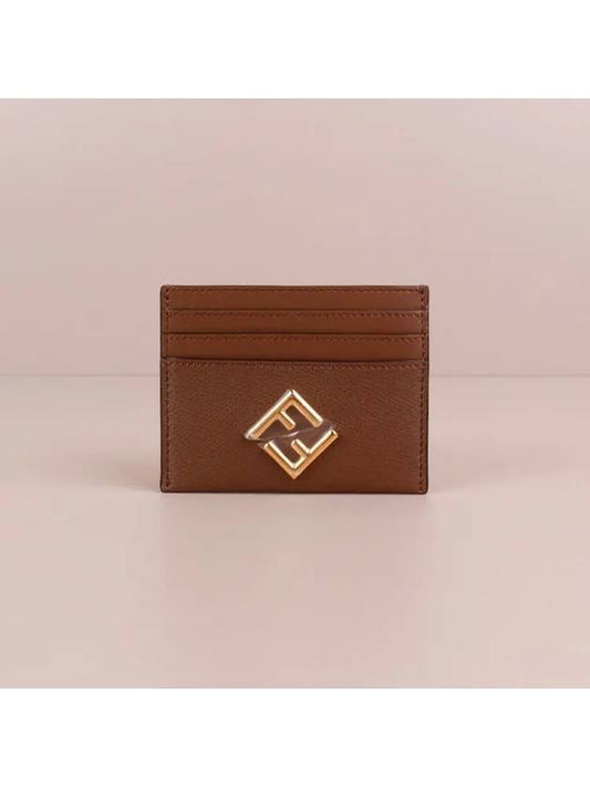 FF Diamond Card Wallet Brown - FENDI - BALAAN 2