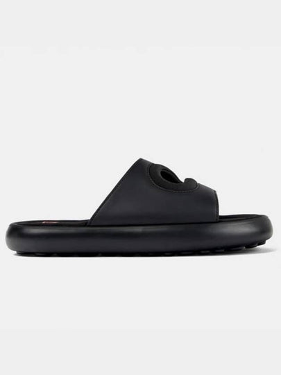 Twins Textile Leather Slide Slipper Black - CAMPER - BALAAN 2