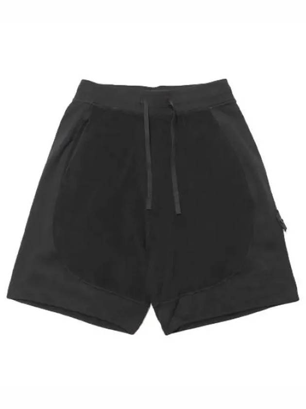 Cotton Terry Garment Dyed Shorts Black - STONE ISLAND - BALAAN 2