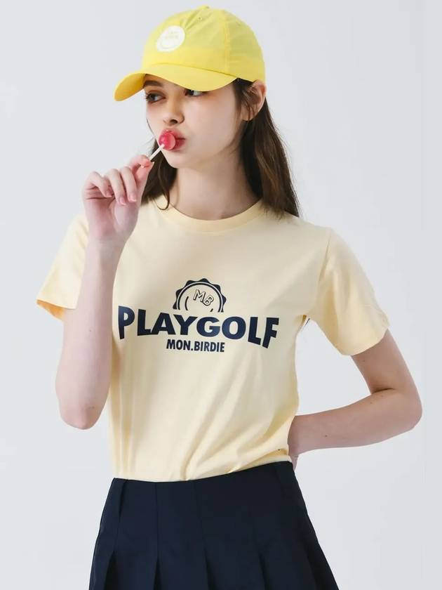 Washing short sleeve t-shirt YELLOW - MONBIRDIE GOLF - BALAAN 10