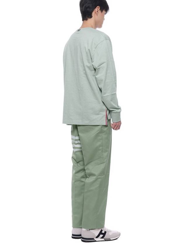 4 Bar Tailored Straight Pants Green - THOM BROWNE - BALAAN 7