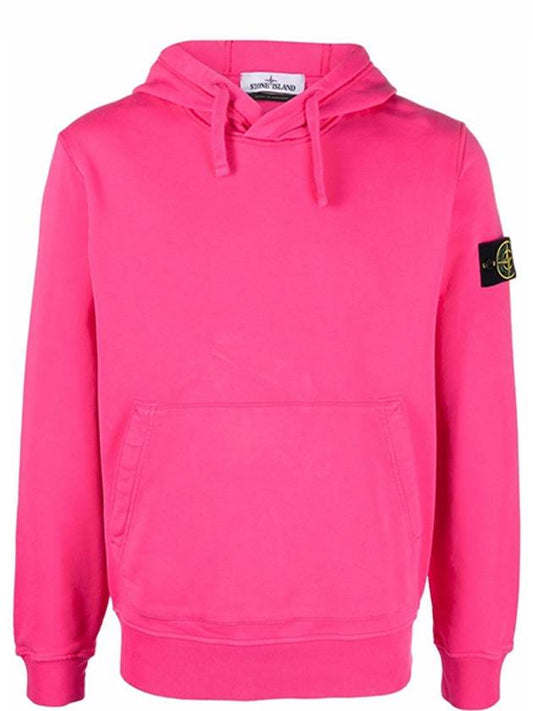 Waffen Patch Cotton Fleece Hoodie Cyclamen - STONE ISLAND - BALAAN 2