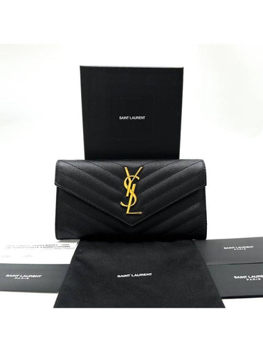 Grande Poudre Matelasse Envelope Flap Long Wallet 372264 - SAINT LAURENT - BALAAN 1