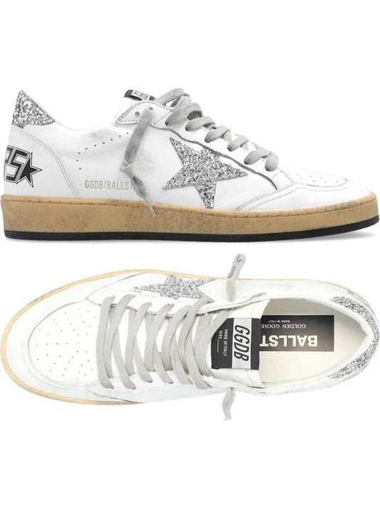 Ball Star Heel Tab Low Sneakers White Silver - GOLDEN GOOSE - BALAAN 2