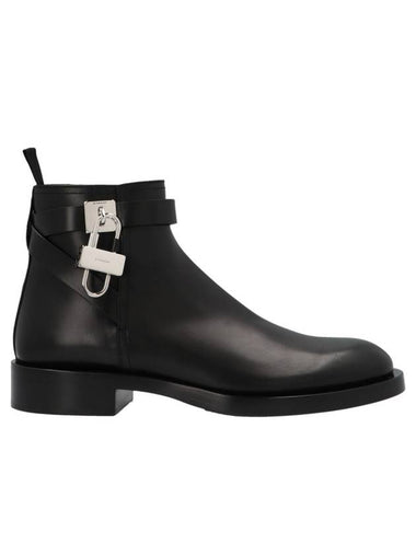 Padlock Detail Ankle Boots Black - GIVENCHY - BALAAN 1