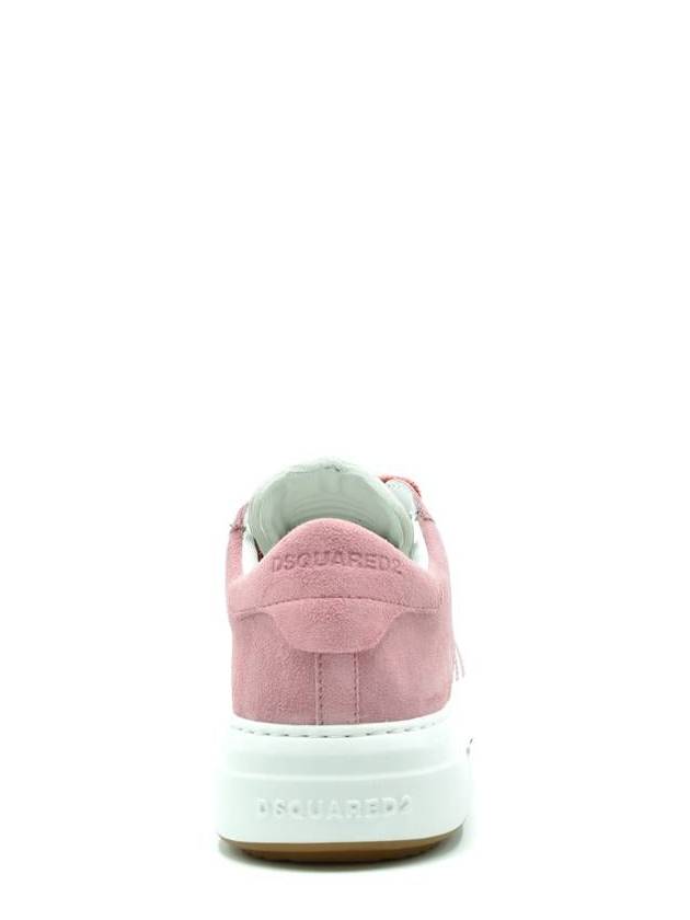 striped suede low top sneakers pink - DSQUARED2 - BALAAN 3