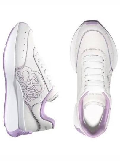 Women's Sprint Runner Low Top Sneakers Purple White - ALEXANDER MCQUEEN - BALAAN 2