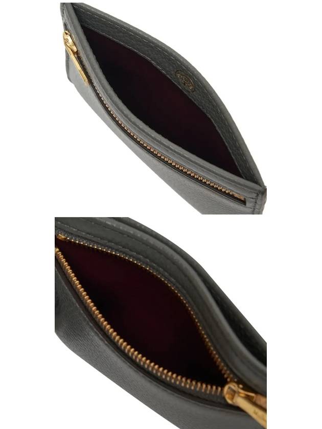 Classic Grain Leather Zipped Card Holder Charcoal - MULBERRY - BALAAN 5