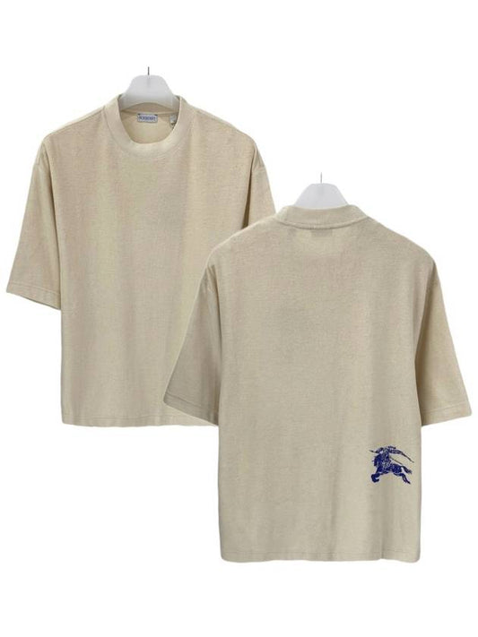 logo jacquard towel finish t-shirt 8081233 - BURBERRY - BALAAN 2