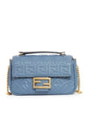 Baguette Medium Nappa Leather Chain Shoulder Bag Blue - FENDI - BALAAN 2