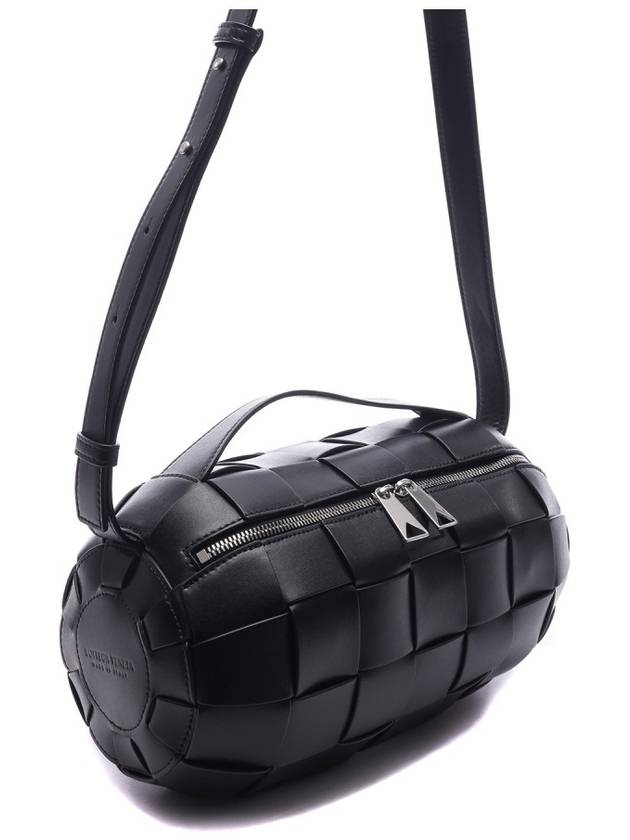 Boombox Small Calfskin Cross Bag Black - BOTTEGA VENETA - BALAAN 4