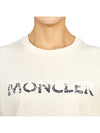 Logo Sequin Cotton Short Sleeve T-Shirt White - MONCLER - BALAAN 7