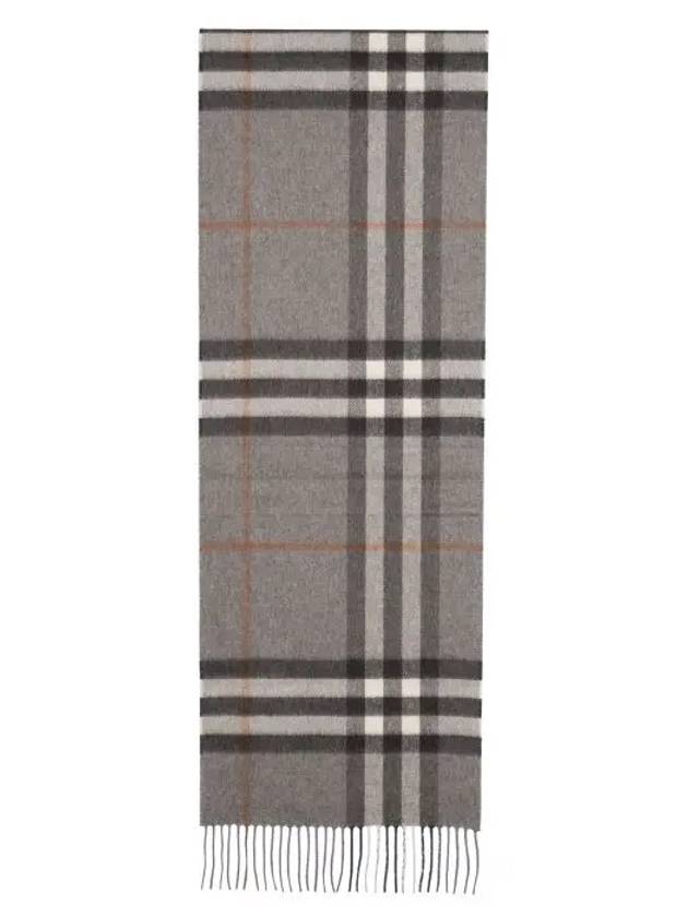 Classic Check Cashmere Scarf Grey - BURBERRY - BALAAN 2