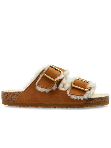 Birkenstock Sandals Arizona Bold Shearling, Men's, Brown - BIRKENSTOCK - BALAAN 1