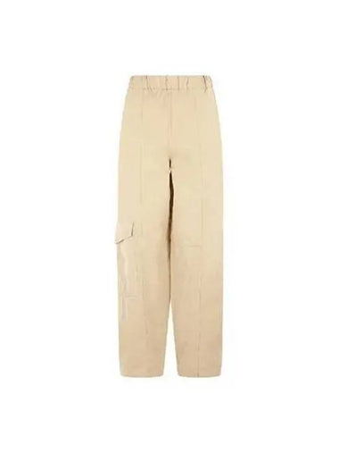 Women s Cargo Pants Beige F8073 - GANNI - BALAAN 1