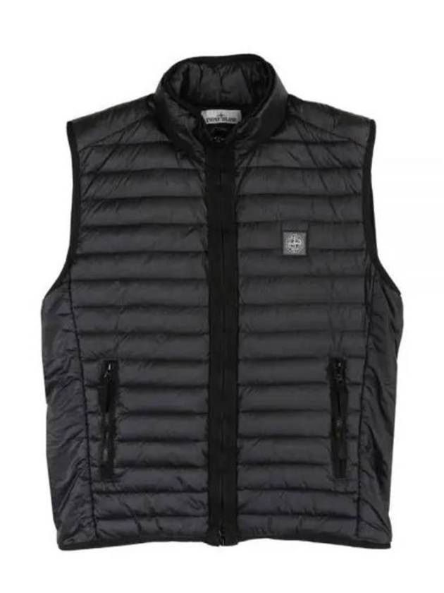 Men's Logo Patch Puffer Vest Black - STONE ISLAND - BALAAN 2