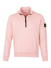 Wappen Patch Half Zip Up Sweatshirt Light Pink - STONE ISLAND - BALAAN 2