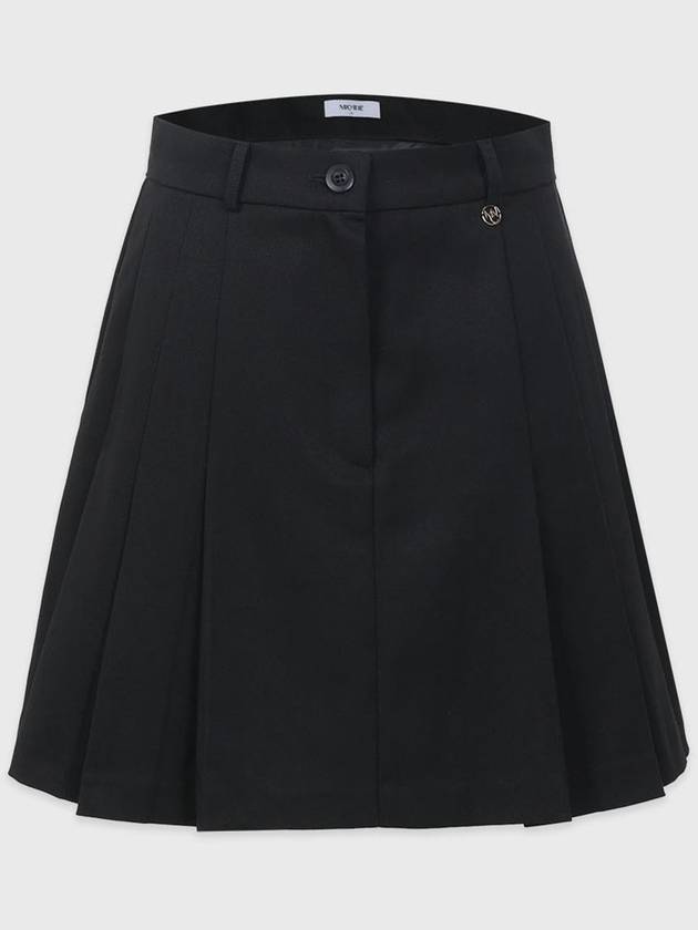 Petrico logo point pleated skirt black - MICANE - BALAAN 5