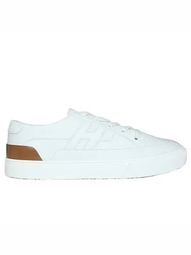 H logo white leather deep sneakers 250 - HERMES - BALAAN 3