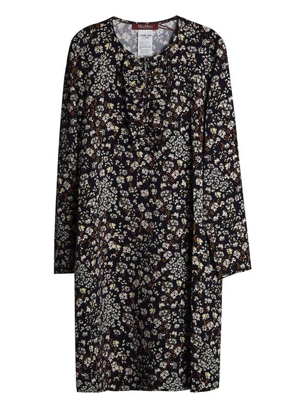 Favella Floral Printed Midi Dress Balck - MAX MARA - BALAAN 2