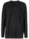 Men's Lens Wappen Crew Neck Knit Top Black - CP COMPANY - BALAAN.