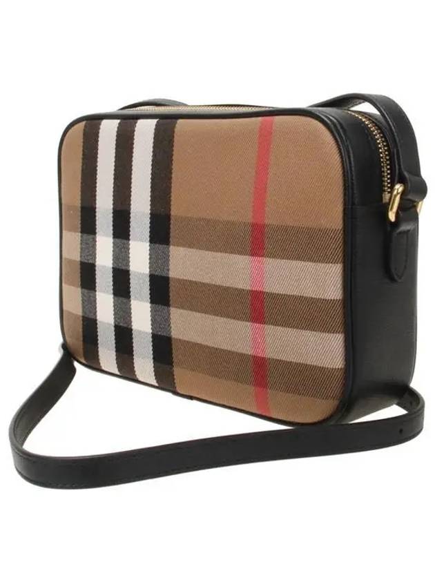 Checked Leather Camera Cross Bag Brown - BURBERRY - BALAAN 3