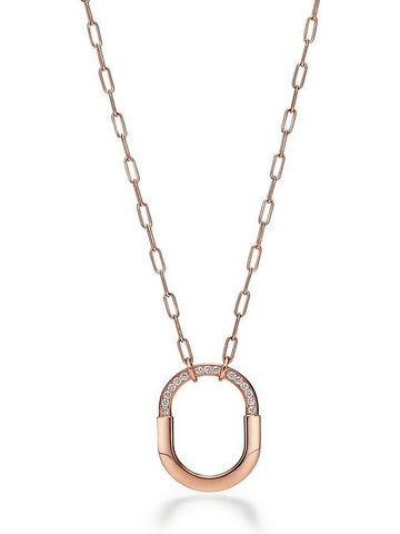 Tiffany Rock Pendant Rose Gold, Diamond Medium - TIFFANY & CO. - BALAAN 1