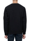 Brushed Organic Cotton Fleece Sweatshirt Black - STONE ISLAND - BALAAN 5