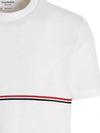 Midweight Jersey Short Sleeve T-Shirt White - THOM BROWNE - BALAAN 4