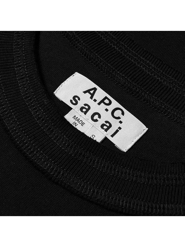 Sakai Kiyo Short Sleeve T-Shirt Black - A.P.C. - BALAAN 5