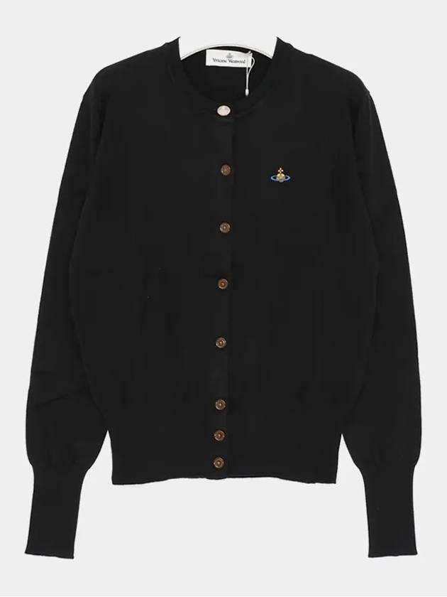 Logo Patch Cardigan Black - VIVIENNE WESTWOOD - BALAAN 3