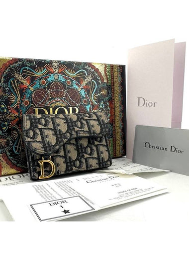 Christian Saddle Flap Card Wallet - DIOR - BALAAN 1