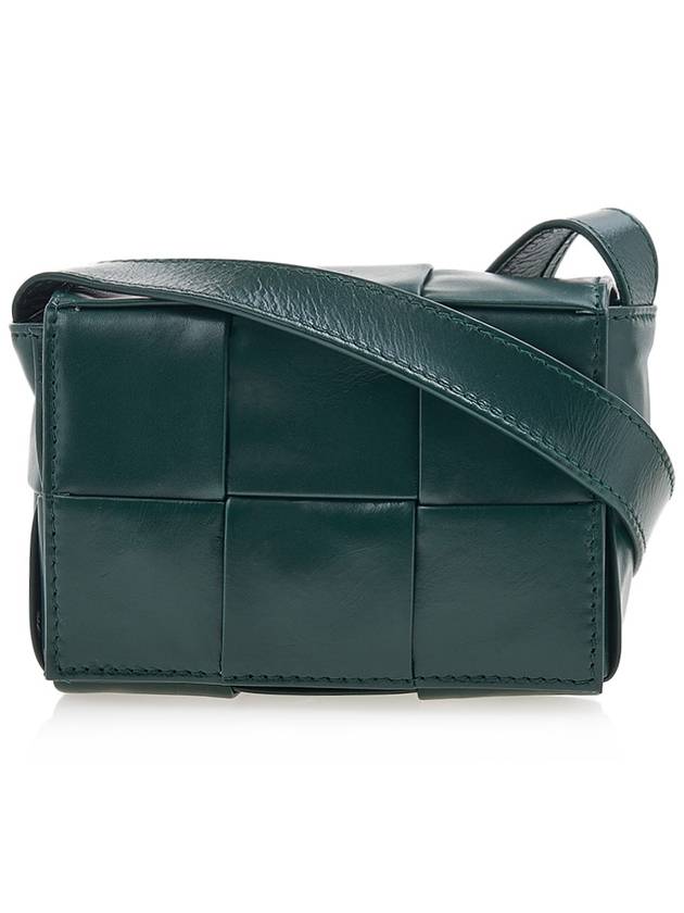 Cassette Small Leather Cross Bag Green - BOTTEGA VENETA - BALAAN 2