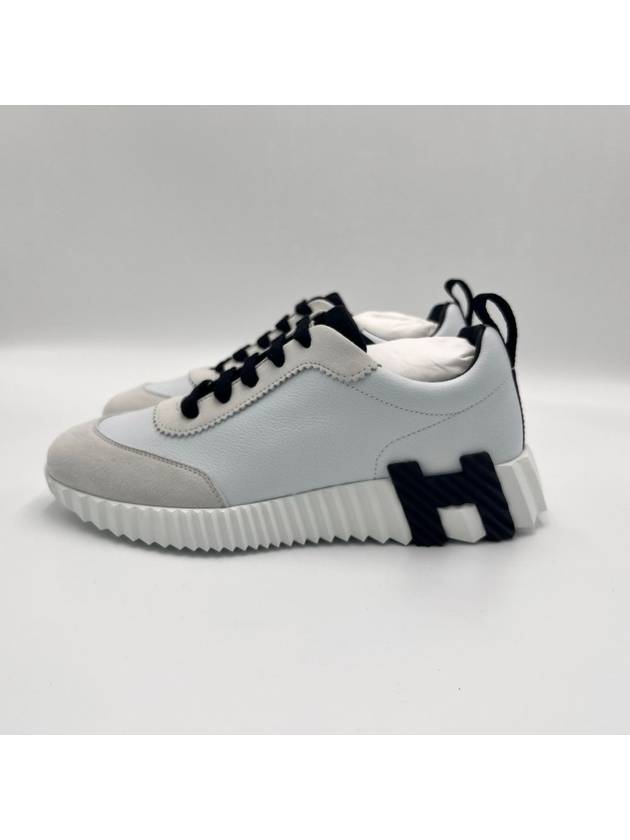 Bouncing Low Top Sneakers Blanc Noir - HERMES - BALAAN 3