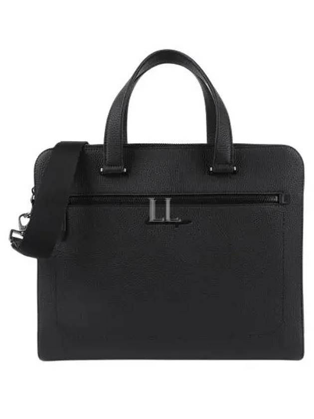 Double Pocket Zipper Briefcase Black - SALVATORE FERRAGAMO - BALAAN 2